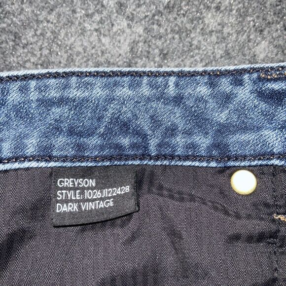 Monfrere Jeans Mens  Size 34 Blue Greyson Dark Vintage skinny Japanese Denim - Picture 7 of 10